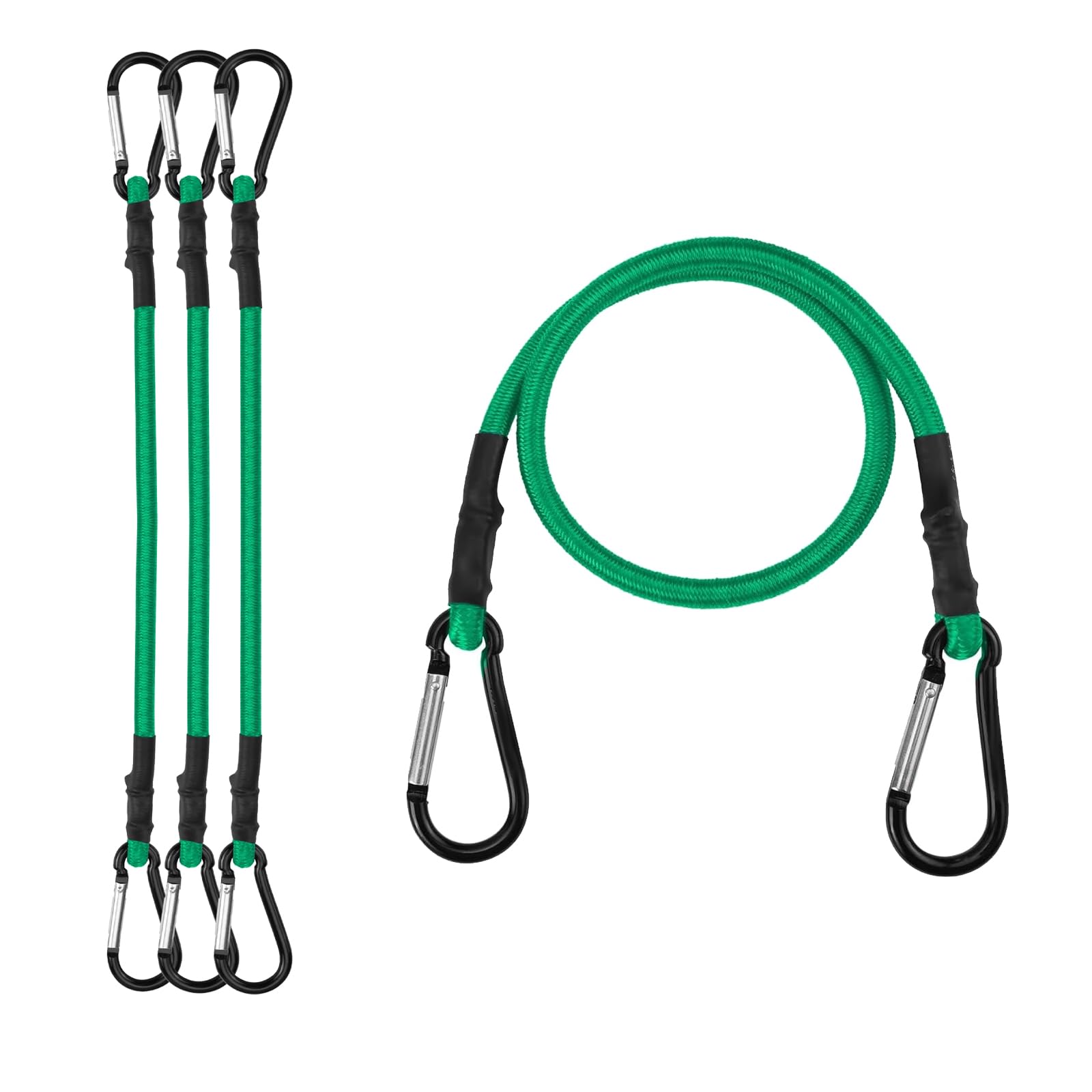 Bungee-Seile Mit Haken – 6 Stück, Je 91,4 Cm, Schwarz, Robust, Für Transport & Haushalt
