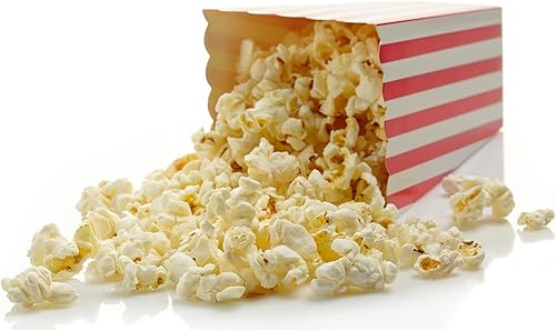 Miniatura 3 de 36 cajas de palomitas de maíz, mini caja de papel para palomitas de maíz, contenedor para decoraciones nocturnas de películas, rayas blancas y rojas