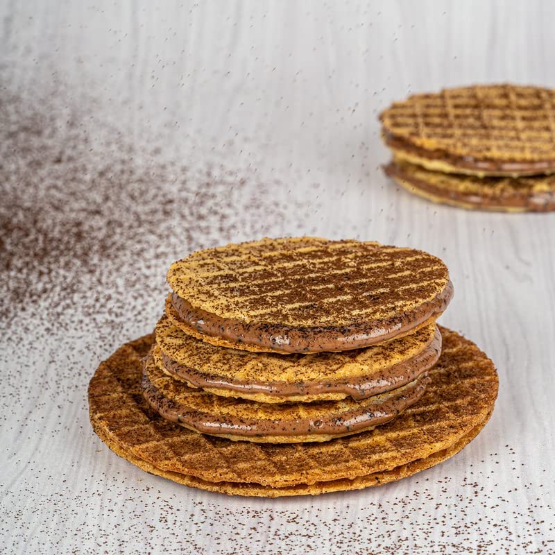 Image of NOVANOVA Choco Coffee Waffle Cookies -Vegetarian, 100% Eggless | No Added Preservatives | Freshly Baked For You - Box Of 12 (240 Gm)