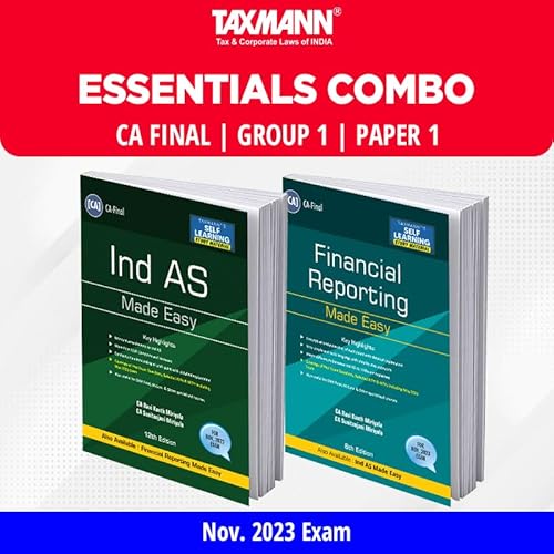 Taxmann's Essentials Combo for CA Final Nov. 2023 Exam – Group 1 | Paper 1 | Financial Reporting (FR) | Miriyala's Ind AS Made Easy &amp; Financial Reporting Made Easy | 2 Books Set