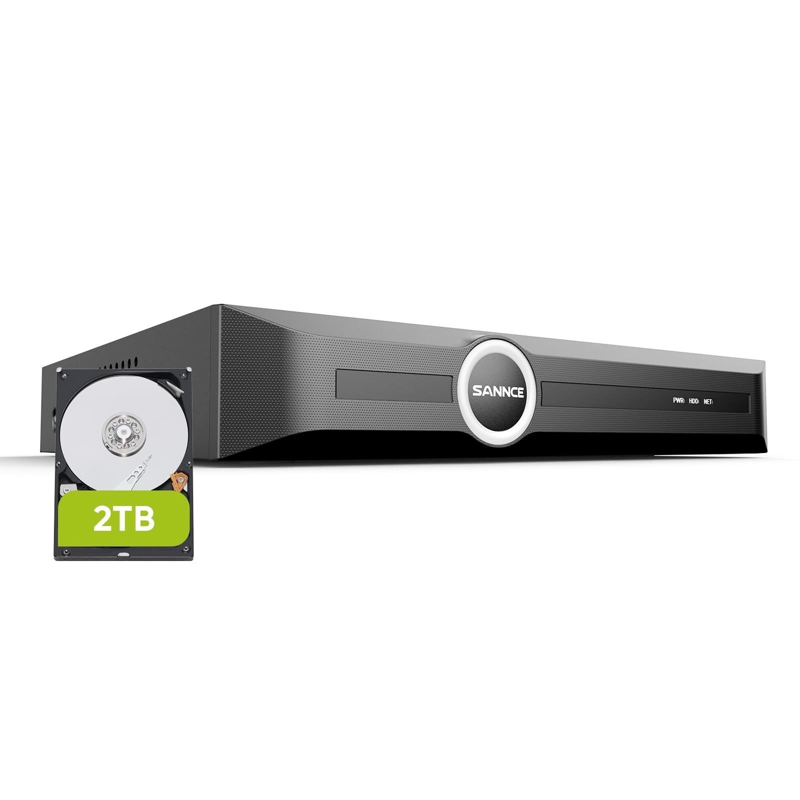 SANNCE 6MP 8CH PoE NVR with 2TB Hard Drive, 8 Channel Surveillance Network Video Recorder for 24/7 Surveillance Recording