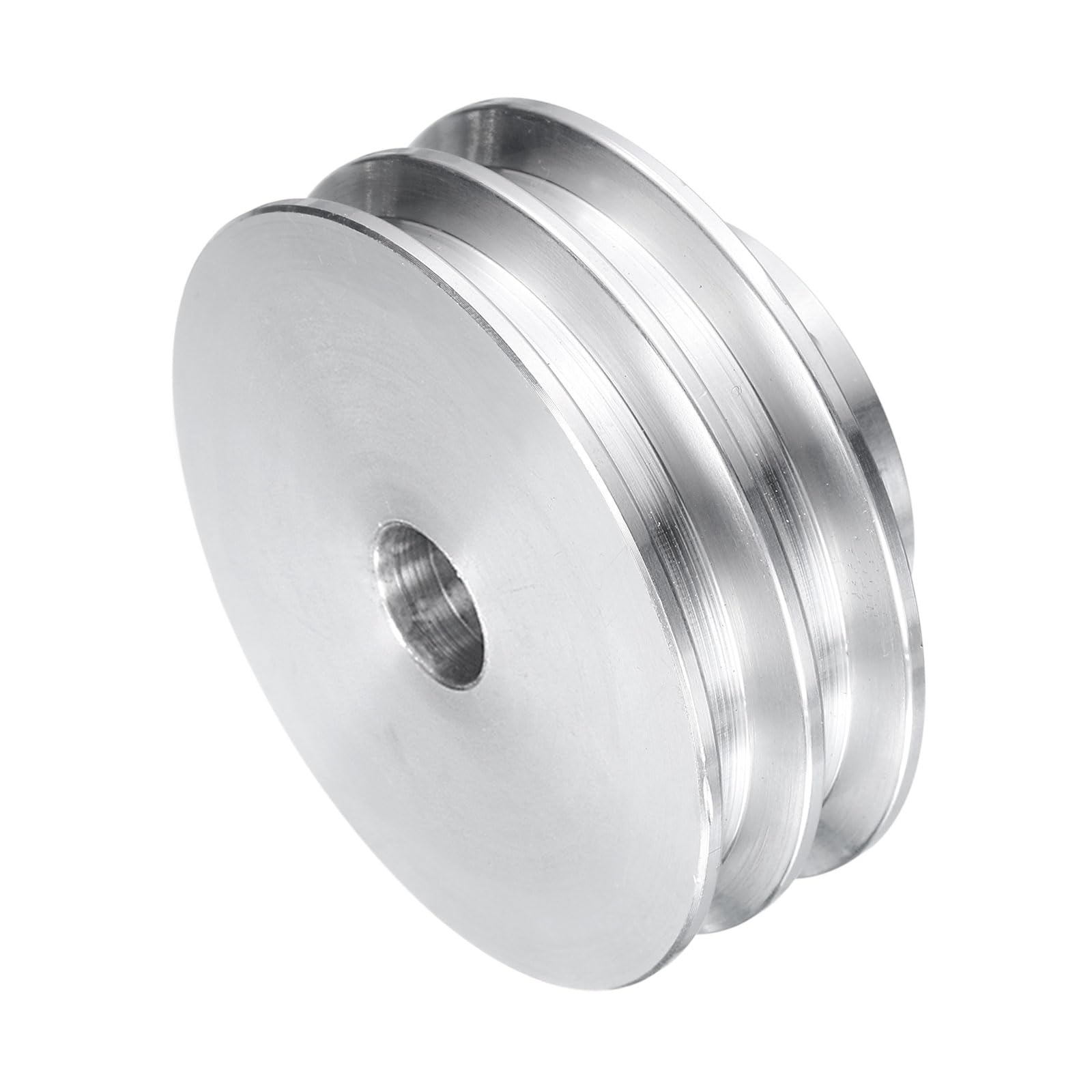 QUARKZMAN V-Typ Riemenscheibe 12mm Bohrung Doppelrillen Keilriemenscheibe | Aluminiumlegierung, 60mm Außendurchmesser, für Motorwellen-Bohrmaschine 6mm(1/4") PU-Formgürtel
