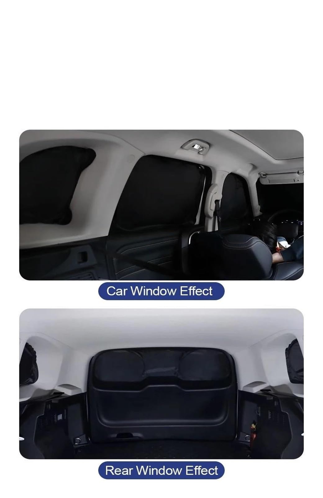 Parasol Coche Lateral Ventana Lateral Parasol Magnético para Parabrisas Y Viseras Laterales para Cayenne para E3 2019-2025 Cortinas Divisorias Coche(5PCS Set)