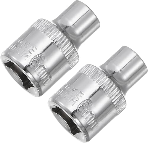 Miniatura 1 de uxcell 2Pcs 38-inch Drive 6mm Cr-V 6-Point Shallow Socket