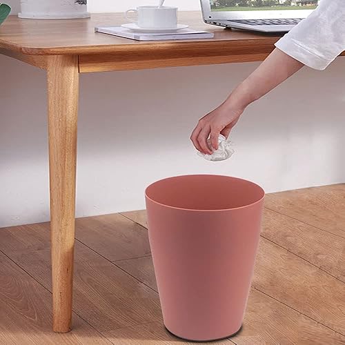 Vista 14 de Feisco Cubo de basura pequeño, redondo de plástico, para baño, dormitorio, cocina, oficina (blanco, paquete de 2)