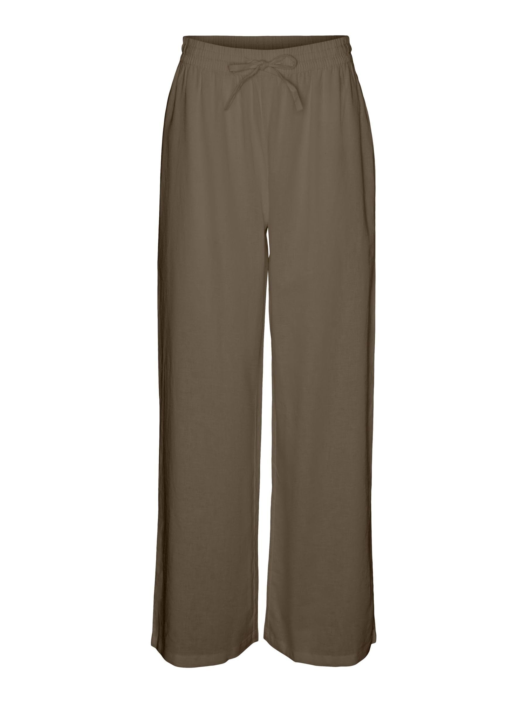 VERO MODA Women's Vmlinn Pants WVN Noos Fabric Trousers, Cub, M