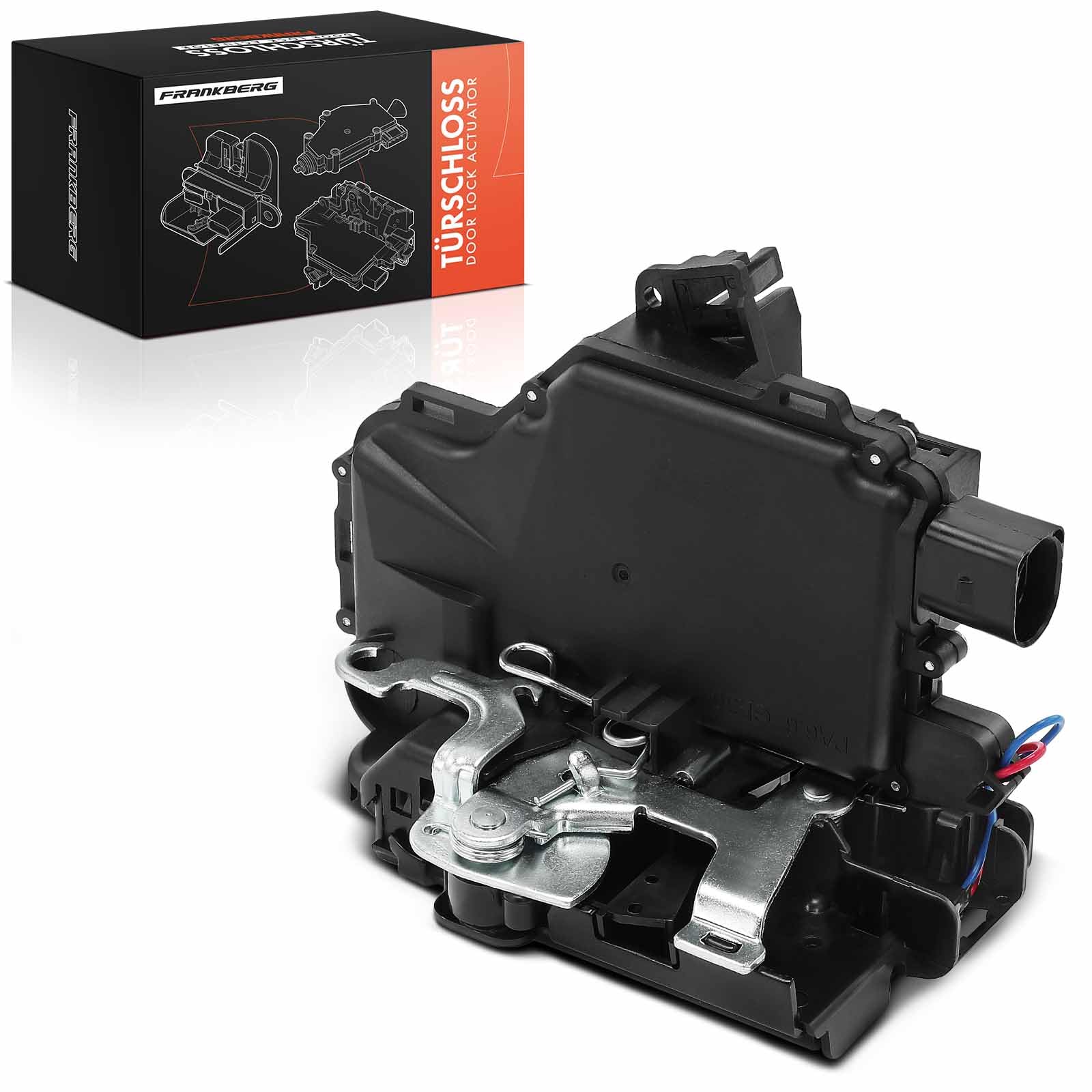 Frankberg 1x Door Lock Actuator Rear Right Compatible with Leon 1M1 1999-2006 Toledo II 1M2 1998-2006 B.o.r.a 1J2 1J6 1998-2005 Golf 1J1 1J5 1997-2006
