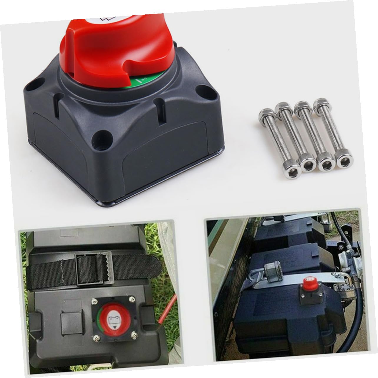Interrupteur de Coupure de Batterie 600a en Plastique et Laiton pour Voiture et Caravanes, Facile à Utiliser, Isolateur Principal pour Coupure Rv et Accessoires Batterie