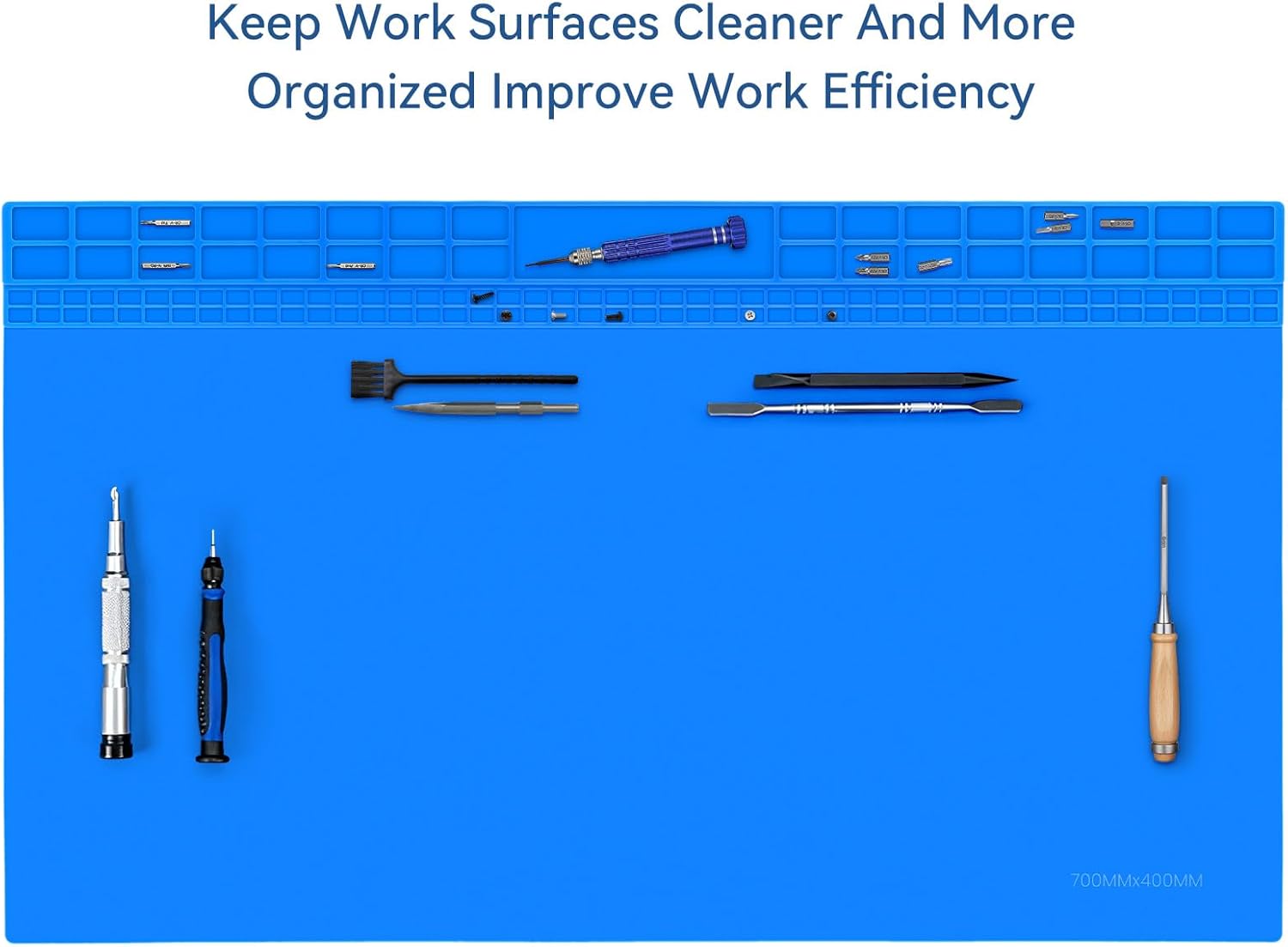 Extra Large Soldering Mat, 932°F Heat Resistant Silicone Solder Mat, Large Repair Workbench Pad for Electronics Phone Watch Laptop Repair, BGA Soldering Iron, 27.6''x15.7''