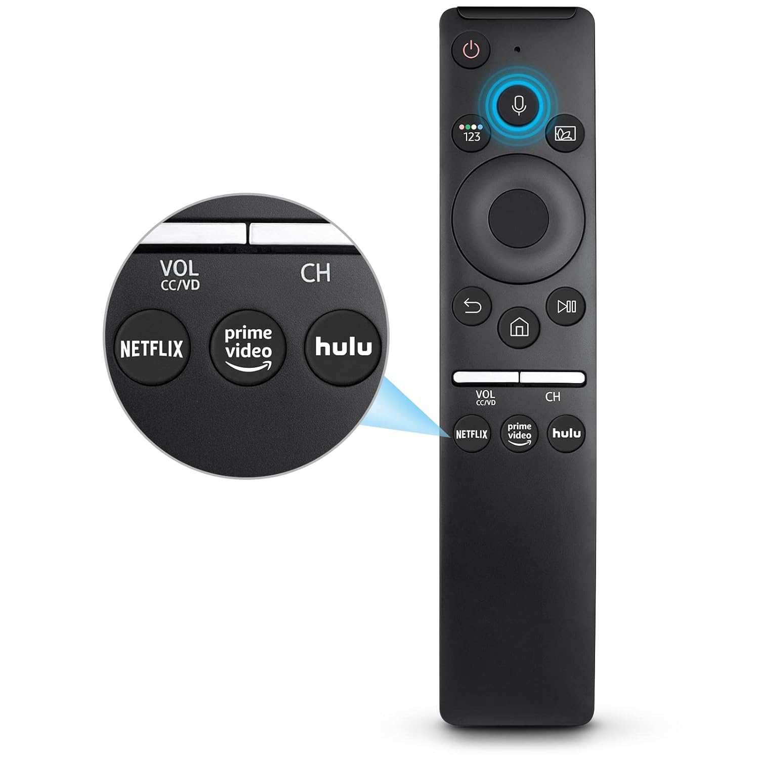 Replacement Voice Remote for Samsung-TV-Remote Control Compatible for All Samsung with Voice Function Smart Curved Frame QLED LED LCD 8K 4K TVs Replacement Voice Remote for Samsung-TV-Remote Control Compatible for All Samsung with Voice Function Smart Curved Frame QLED LED LCD 8K 4K TVs