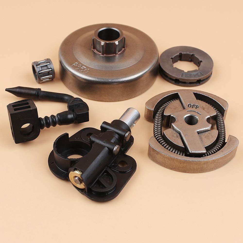 Motor de bomba de aceite de tambor de embrague de piñón de .325 "8T compatible con repuestos de motosierras Partner 350351