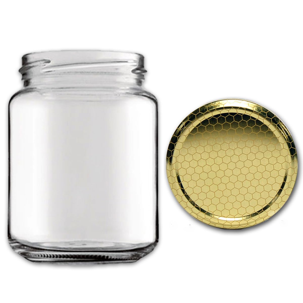 VASETTO in vetro per MIELE 500 g -390 ml - Conf. da 24 pezzi - Vaso per confetture e conserve Alveare da 500gr - Vasetti per apicoltori da 500gr