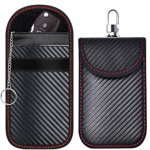 Faraday Pouch - 2 Pack Car Key Signal Blocking Bag - RFID Protection