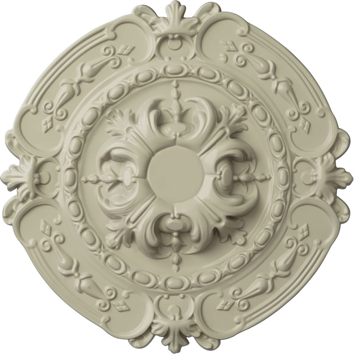 Ekena Millwork CM17SOCYFDecorative Ceiling Medallions Modeled After Original Historical Patterns &amp; Designs, Clear Yellow
