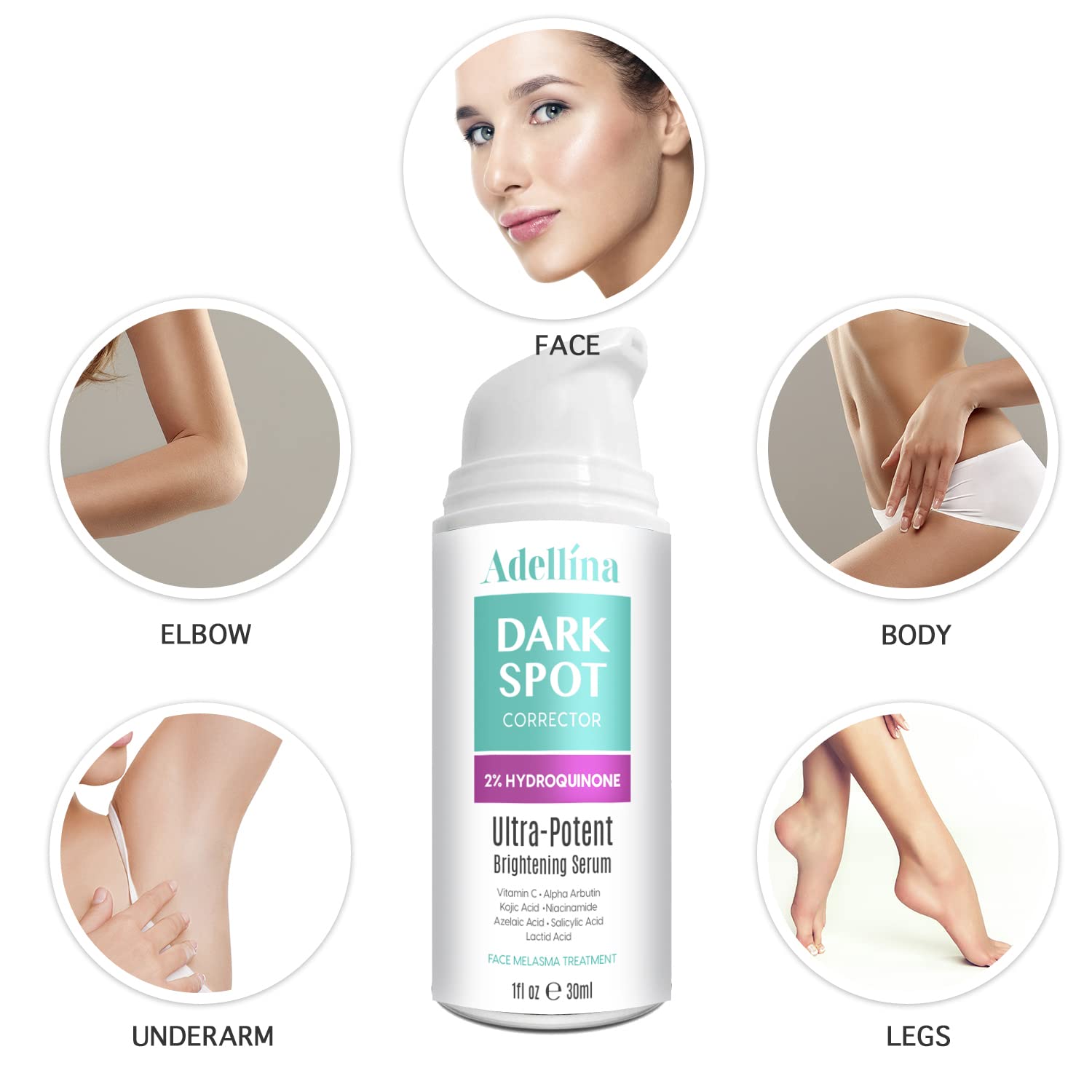 Dark Spot Corrector Serum for Face and Body, Formulated with Advanced