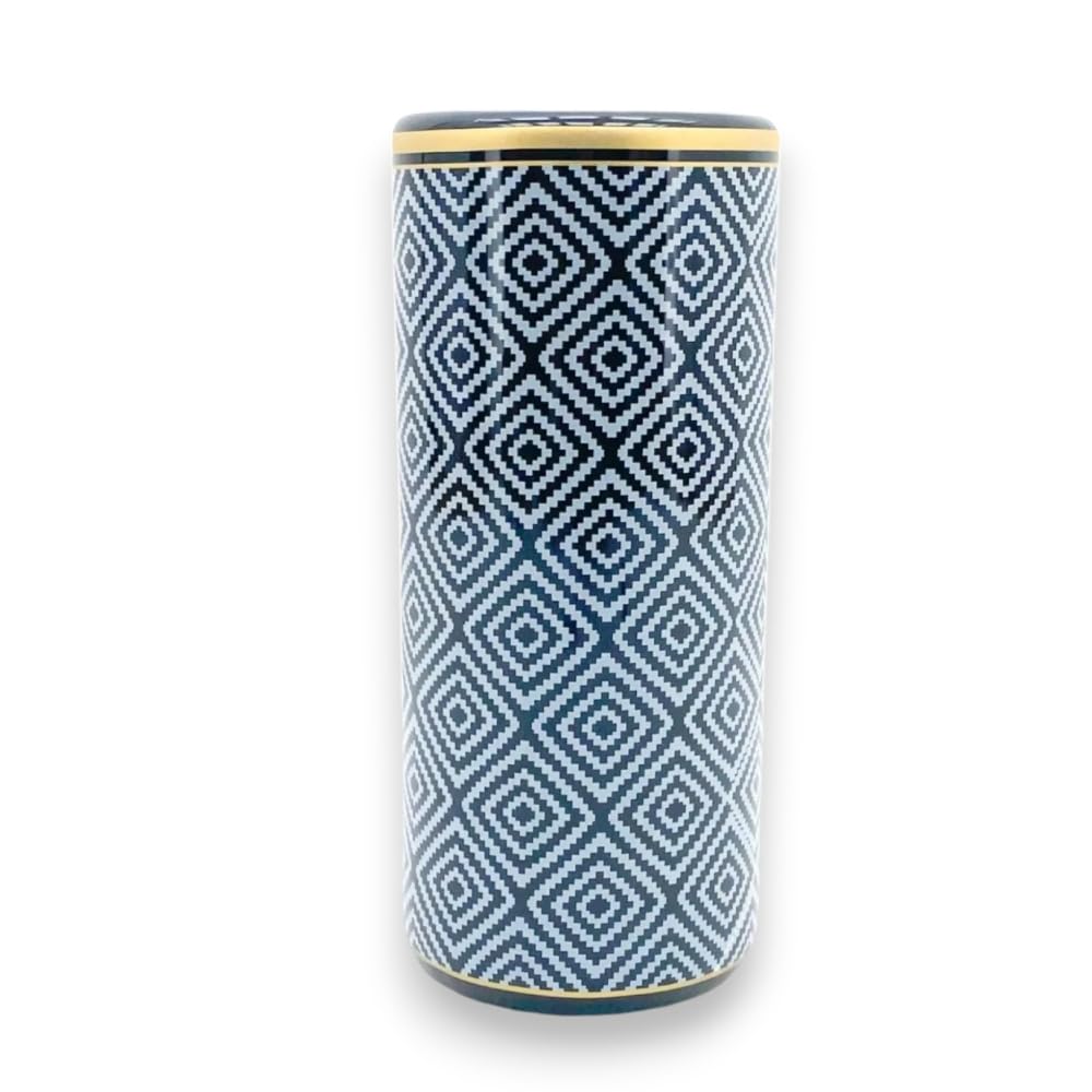 AcaciaHome Durable Ceramic Round Umbrella stand–Perfect Holder for Home, Office, & Entryway - Adds a Sophisticated Touch to Living Spaces for Canes, & Walking Sticks (Umbrella Stand) — image 1