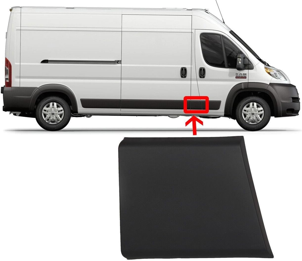 for Dodge RAM PROMASTER 2019-2025 Passenger Side B Pillar Trim Door MOLDING Cover Right