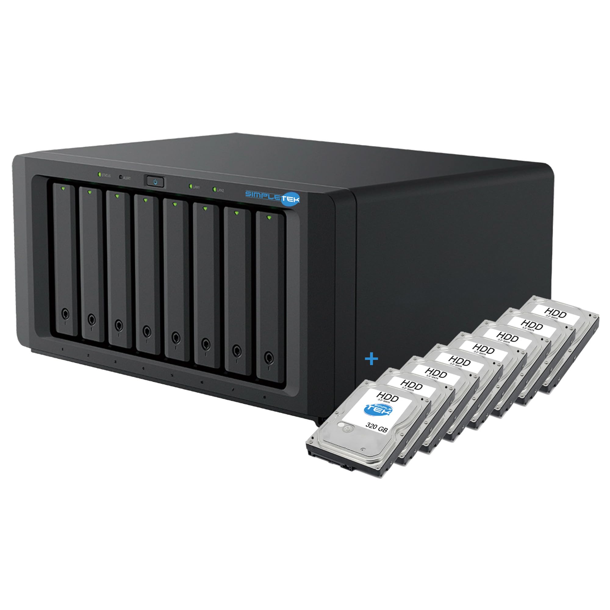 SIMPLETEK - Server NAS 8-Bay 8x320GB HDD Dual Core 8GB ECC (Ricondizionato)
