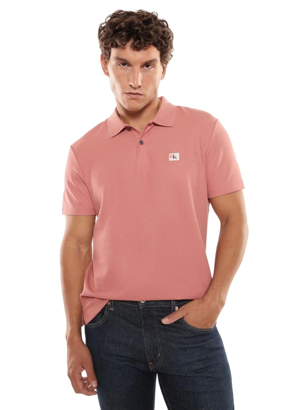 calvin klein jeans Solid Regular Fit Cotton Polo T-Shirt-picture-17