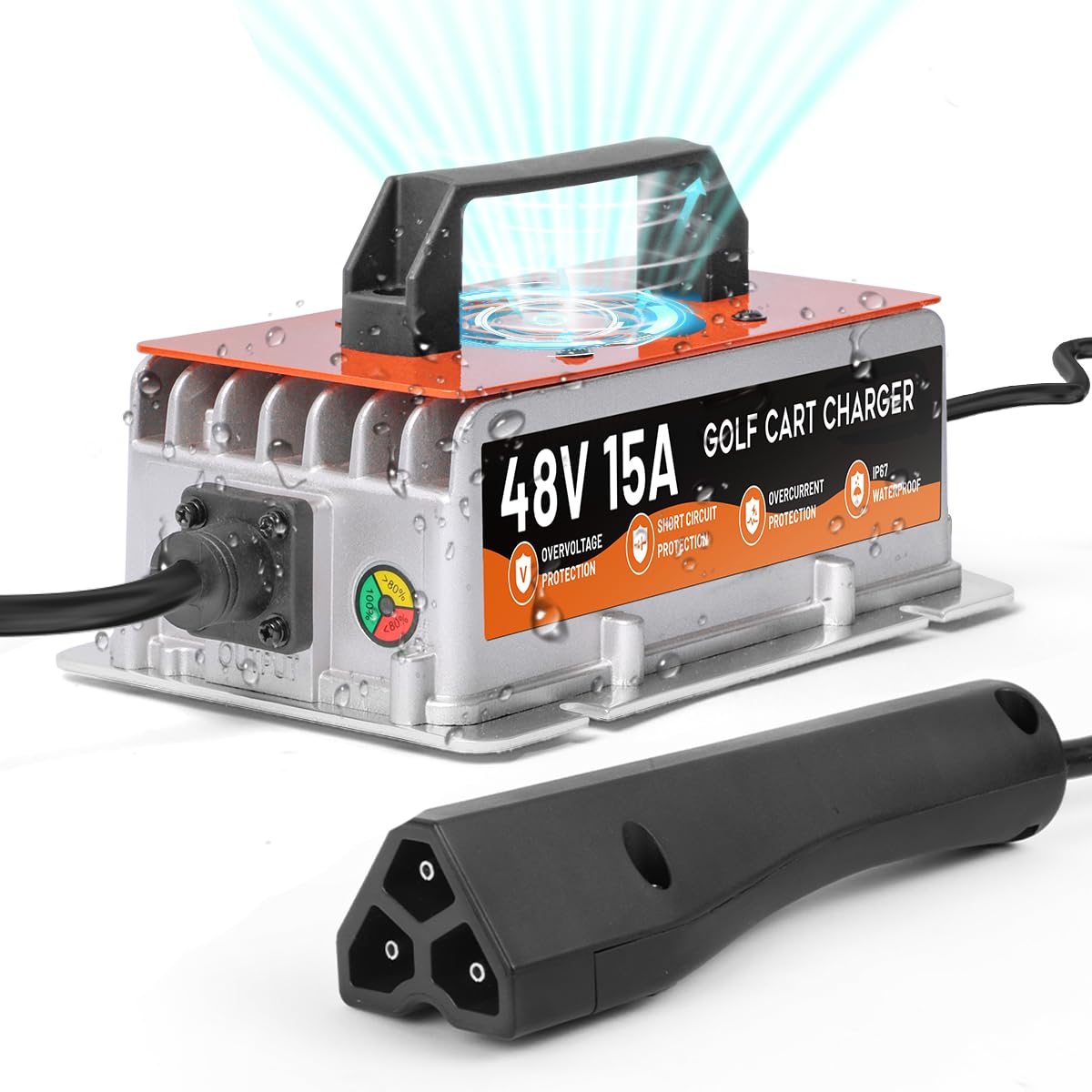 Snapklik.com : 48 Volt Golf Cart Battery Charger For RXV TXT EZGO ...