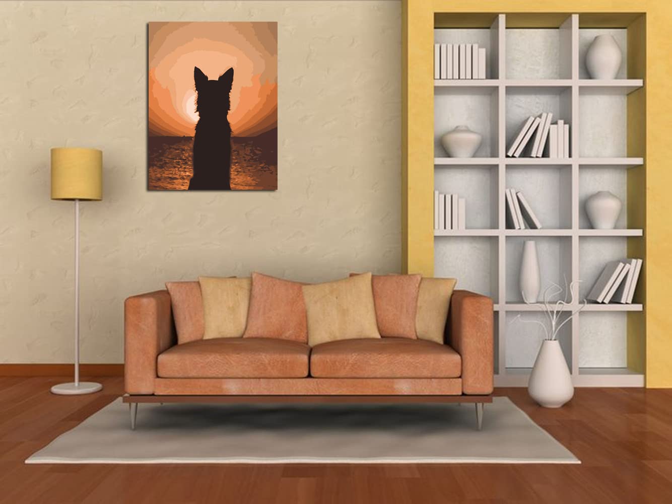 ABEUTY Malen Nach Zahlen „College Abzeichen“ – Leinwand 40x50 Cm, Mit Pinseln & Acrylfarben