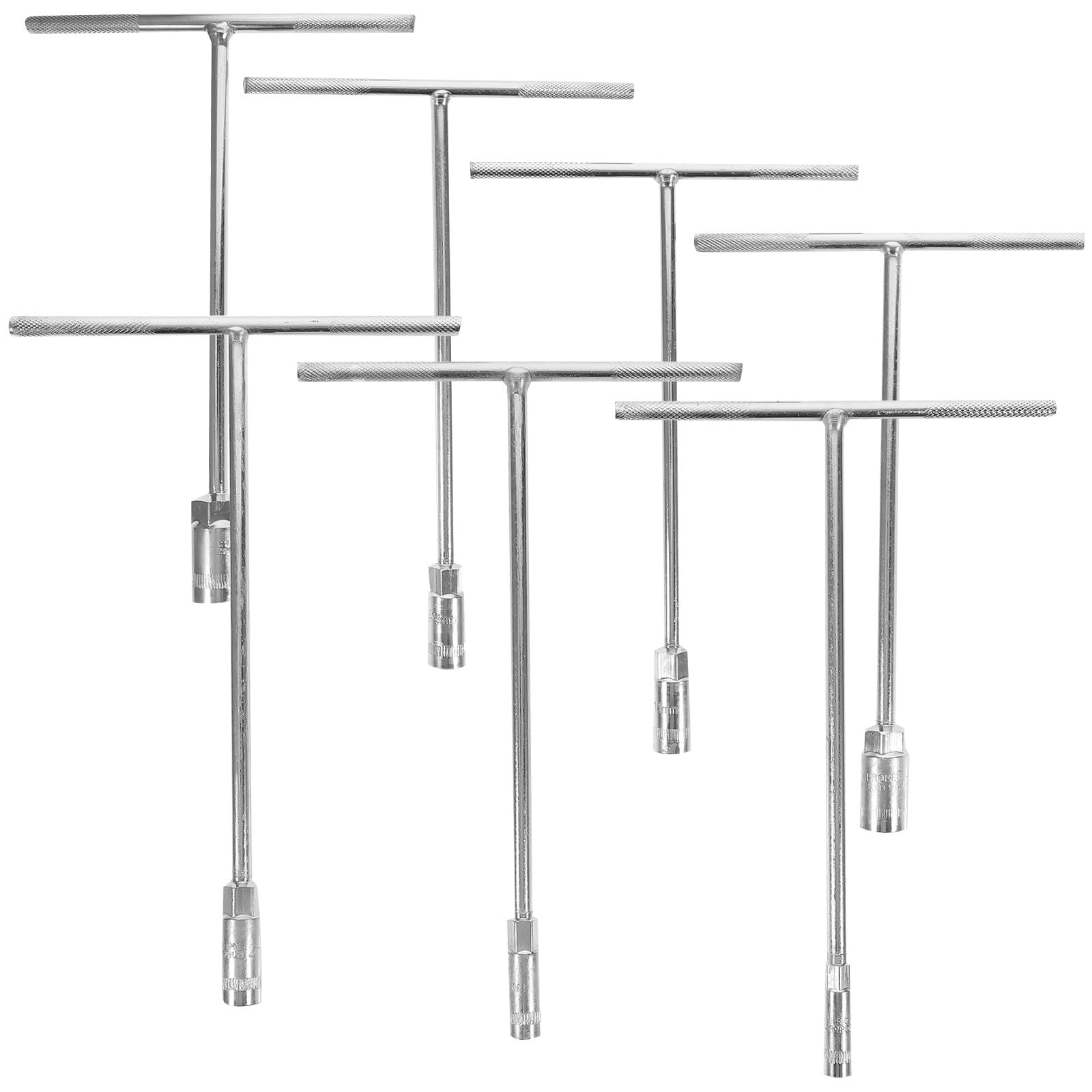 Balacoo Llave de Vaso Tipo T Profunda, Acero Cromo-Vanadio, Juego de 7 Piezas 8-19 MM, Herramienta Manual para Servicio en Talleres y Reparación de Bicicletas
