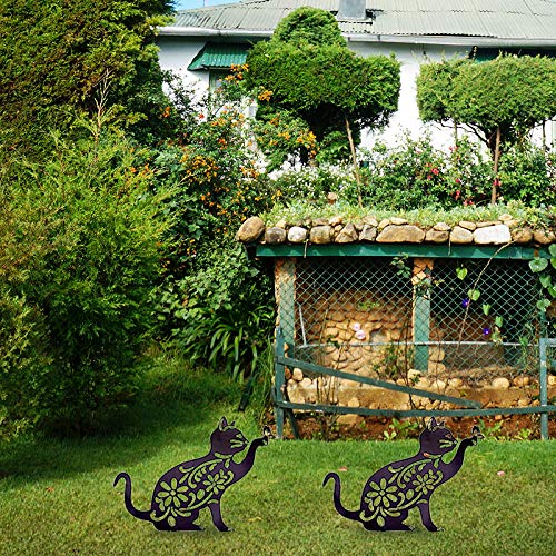 Ss Sunsbell Garden Decor, Cat Planter Acrylic Stakes Lawn Art Cat Silhouette Themed Gifts For Women Outdoor Home Decor Cutouts Black Cat Figurine For Cat Lovers Outdoor Lovers #TOP6