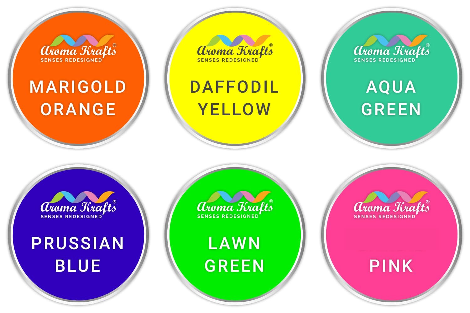 Aromakrafts Non-Bleeding Fluorescent Powder Colours for Soap Making - 10g Each (Set B)-image-27