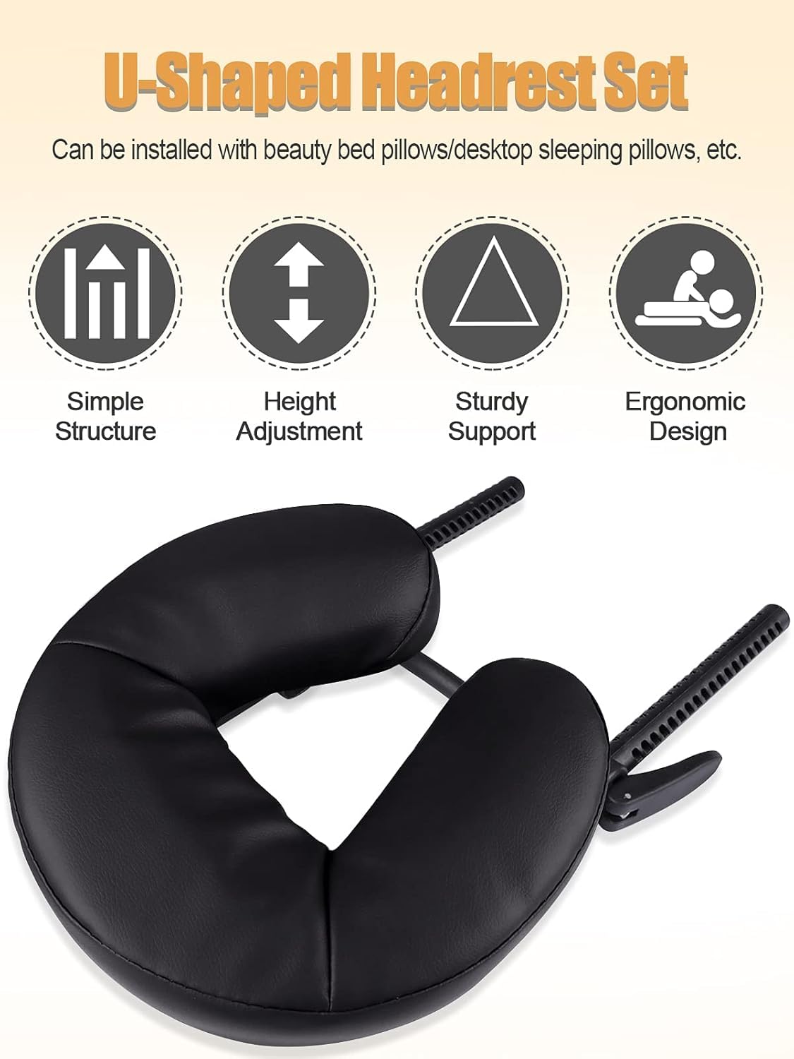 Soporte universal para la cara y cojín para mesa de masaje, reposacabezas de masaje ajustable y almohada facial para cama, kit de masaje superior de colchón, reposacabezas para salón de 3