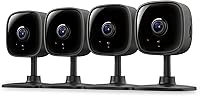 Tapo C101 1080P Indoor Security Camera 4-Pack | Baby Pet Monitor, Motion Detection, Night Vision, 2-Way Audio, Local Storage