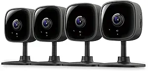 Tapo by TP-Link 1080P Indoor Security Camera for Baby Monitor, Pet Camera w/Motion Detection, 2-Way Audio, Night Vision, Cloud & SD Card Storage, Works w/Alexa & Google Home, Black, C101(4-Pack) asin的图片
