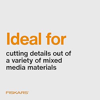 Fiskars Micro-Tip Scissors, SoftGrip Precision Cutting Shears, Titanium Blades, 5"