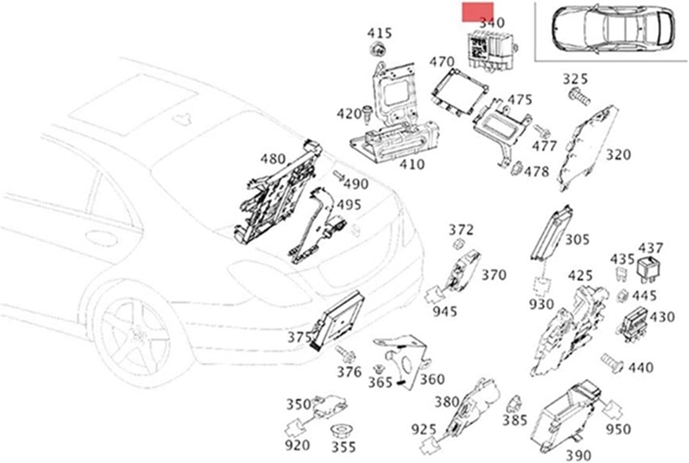 Car Engine Driver Module Fuel Pump Control Unit A0009002414