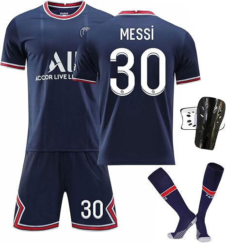 Amazon Co Jp サッカーユニフォーム21パリサンジェルマンホームジャージ 子供用大人用サッカーユニフォーム No 30メッシ Messi 大人用および子供用サッカーtシャツ ショーツスーツ サッカーユニフォーム サッカーソックス サッカーレギンス 22 Home 16
