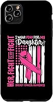Vista 13 de Breast Cancer Flag I Wear Pink Daughter Her Fight My Fight Case for iPhone 16
