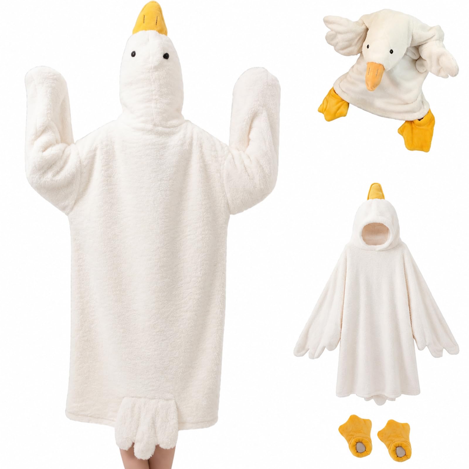 Adult Onesie Pyjamas, Blanket Hoodie Goose Design Lounging Sweatshirt