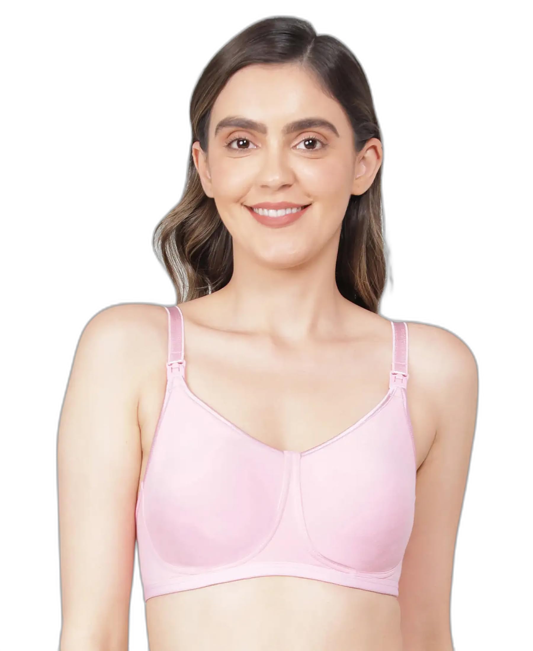 Jockey ES08 Women's Wirefree Non Padded Super Combed Cotton Elastane Stretch Full Coverage Nursing Bra with Front Opening and Adjustable Straps-picture-14