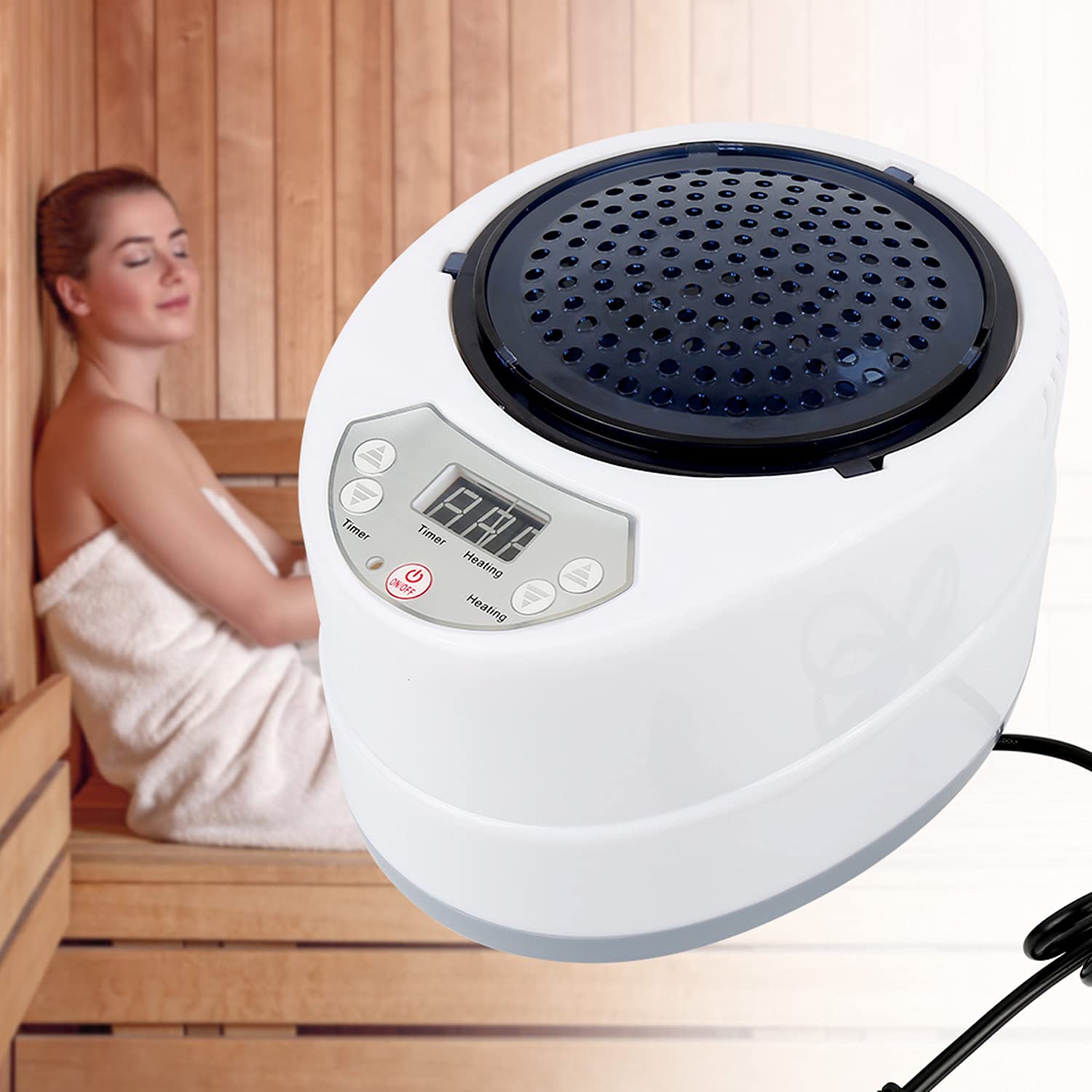 Generador De Vapor Para Sauna De Vapor Portátil Con Mando a Distancia/Caja De Aromaterapia/Pantalla De Temporizador Para Bajar De Peso, Eliminar Toxinas (2L)