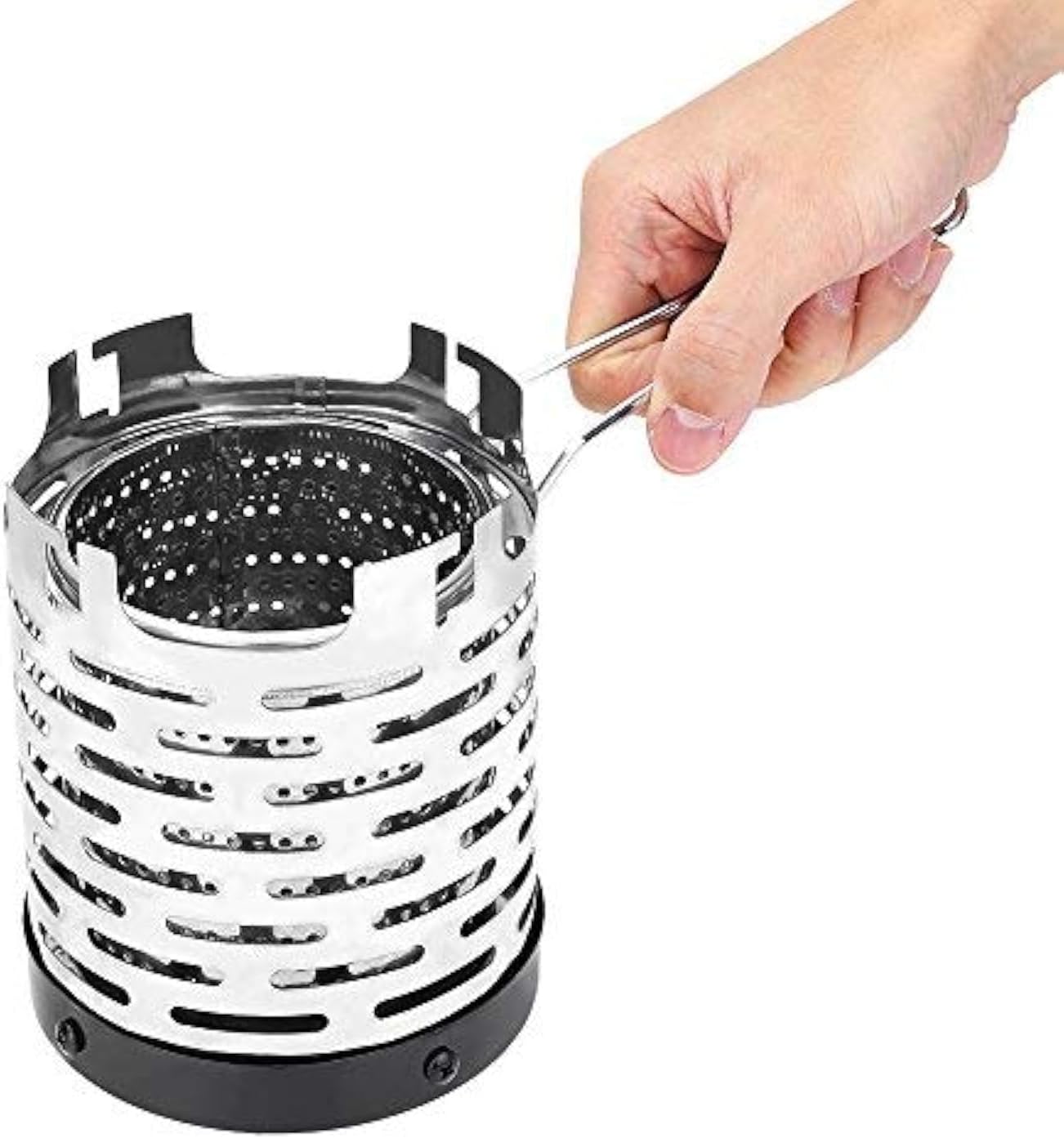 Mini Heater, Camping Stove - Portable Stainless Steel Heater with Handle and Storage Bag for Camping Tent