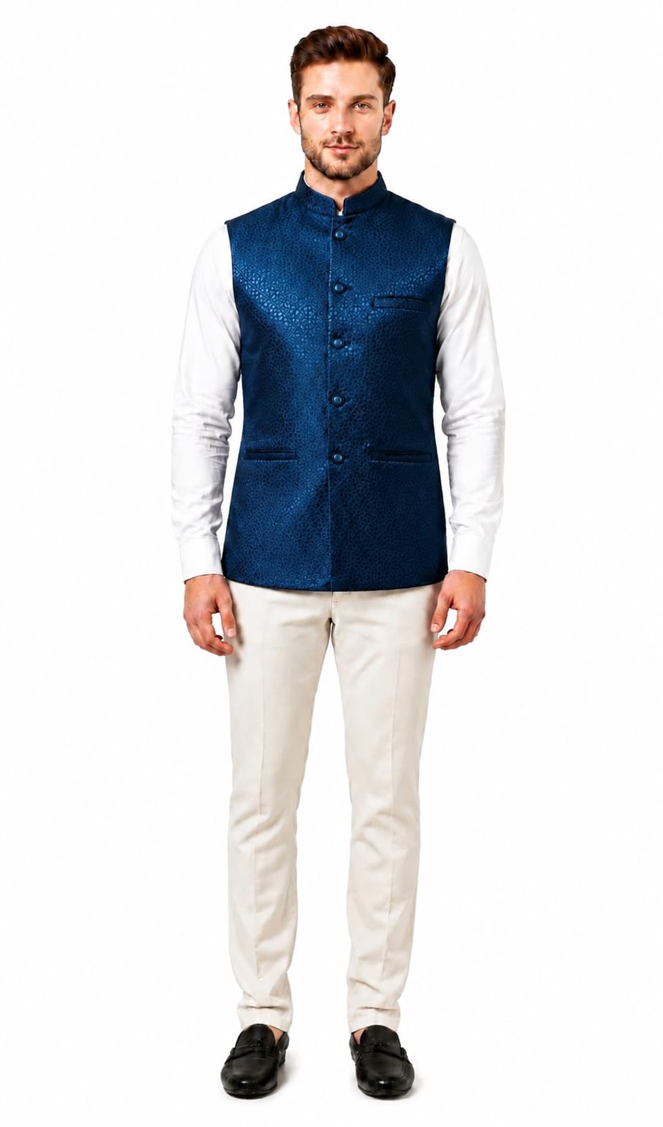 Men's Nehru Jacket Waistcoat | Ethnic Jacquard Jacket for Kurta, Shirt & fomal dress we are comfortable.-picture-35