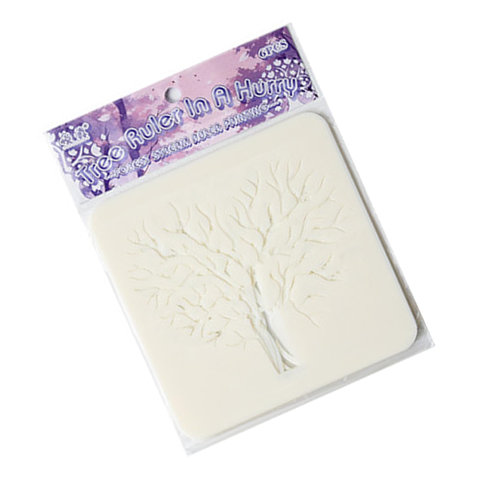 Tsophreniq 6 Pcs Tree Stencils for Painting Cartoon Scrapbook Journal Hollow Out Drawing Cartoon Art Templates