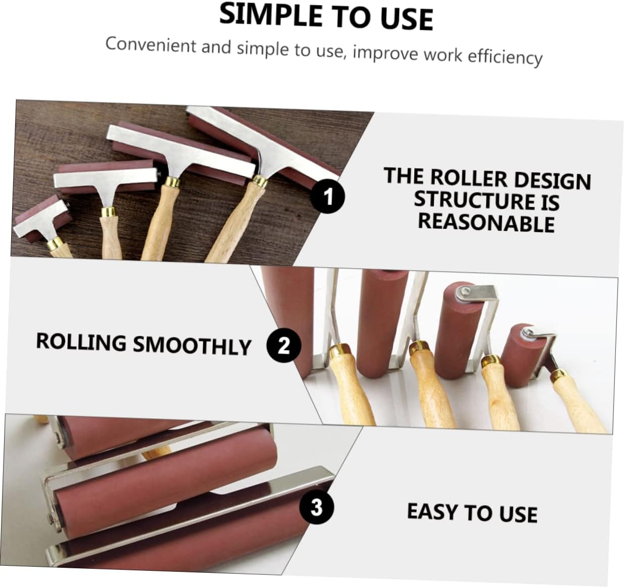 Gatuida 1pc Ink Applicator Roller Oil Painting Tool for Printmaking Crafting Roller for Relief Printing