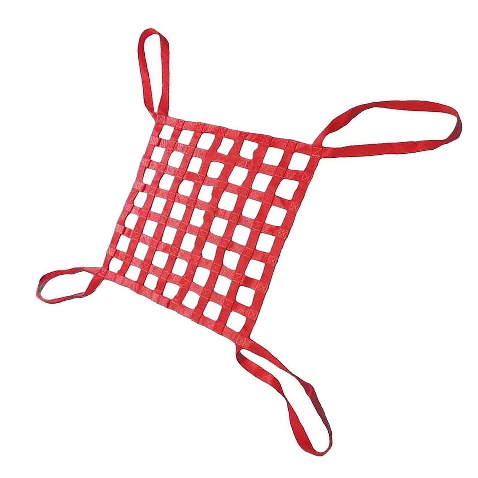 Bezpieczna nylonowa siatka do zawieszania – siatka zabezpieczająca ładunek, siatka mocująca do skrzynek i palet, do pasów do przenoszenia materiałów budowlanych (3 x 3 m/siatka 15 cm