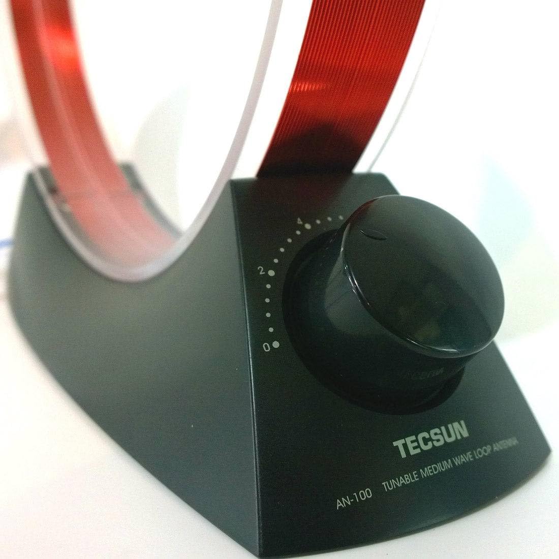 Tecsun AN-100 Mittelwellen-Rahmenantenne (MW/AM), Abstimmbare Loop-Antenne zur Signalverstärkung, Hochleistungs-Preselektor, Kein Stromanschluss erforderlich, Inkl. 3,5mm Anschlusskabel