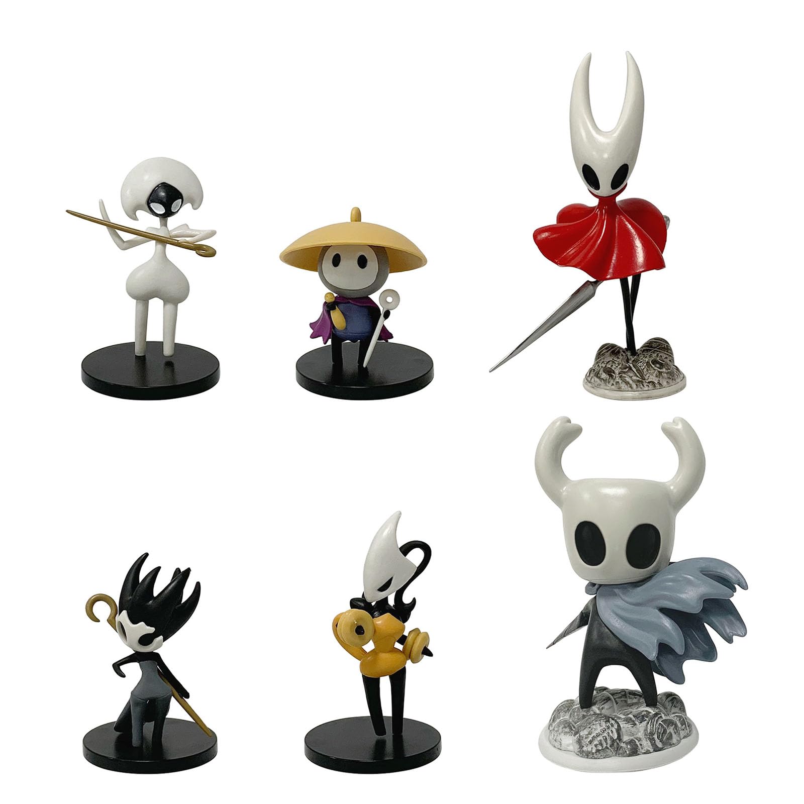 YXCC-SEN Hollow Knight‌ Figure The Knight‌ Figure Hornet Quirrel Pale King