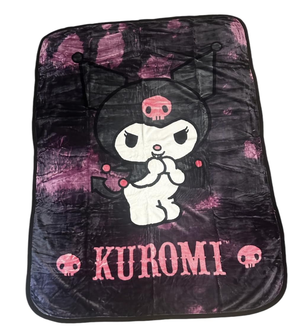 Kuromi Extra Soft Plush 60"x80" Twin Size Blanket Bad Kuromi