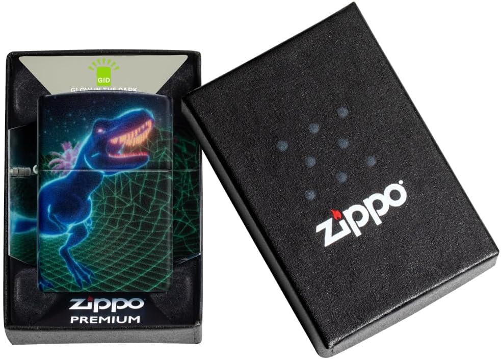 Encendedor Zippo personalizado diseño Cyber Dino con brillo miniatura 6
