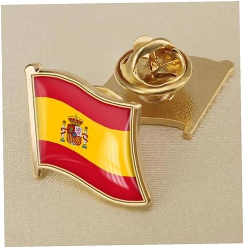Miniatura 3 de Zonster Broche de metal con insignia de la bandera de España, 1 pieza, broche de solapa de regalo novedoso, accesorio de insignia, 0.748 x 0.709 in,