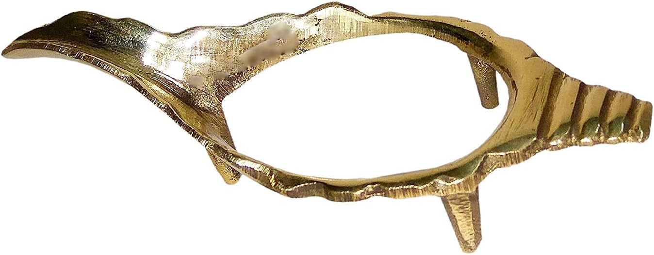 IS4A BRASS STAND FOR POOJA SOUND SHANKHA SHANKH CONCH SHELL HINDU DIVINE WORSHIP
