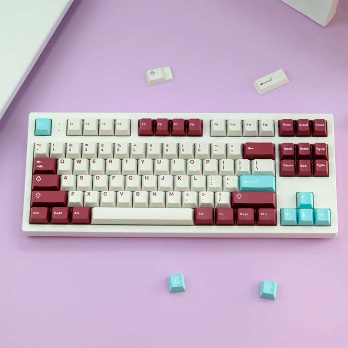 Juego de Teclas Yuru de 163 Teclas Cherry Double Hot para Teclado mecánico ISO ANSI 95% 75% 65% 60% Cherry MX Switches